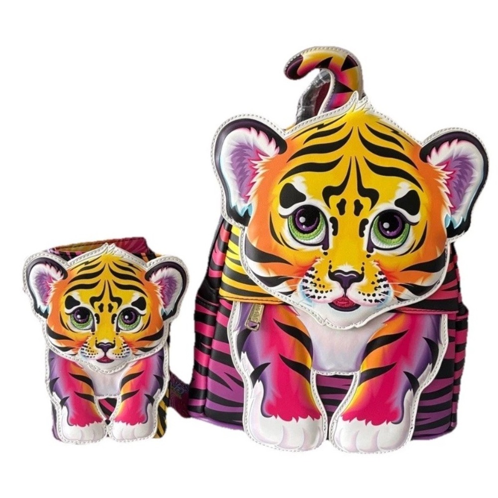 NWT LISA FRANK Loungefly Forrest Tiger Mini Backpack & Wallet Set w/ Packaging